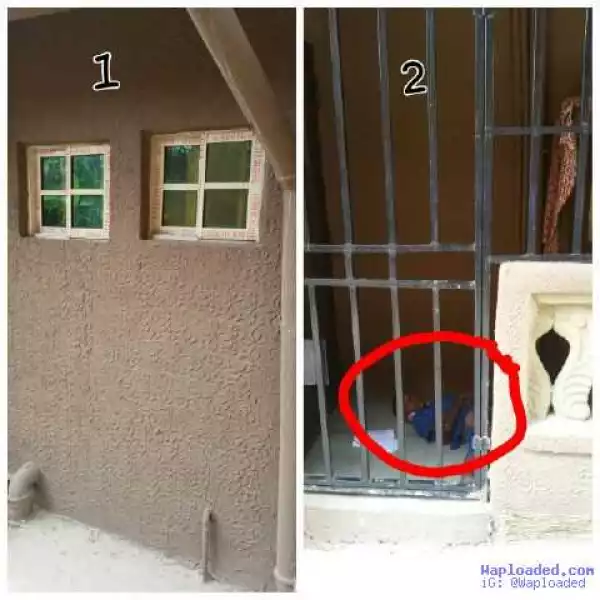 Photos: Nigerian mother locks up her children in house and goes to work with the key 